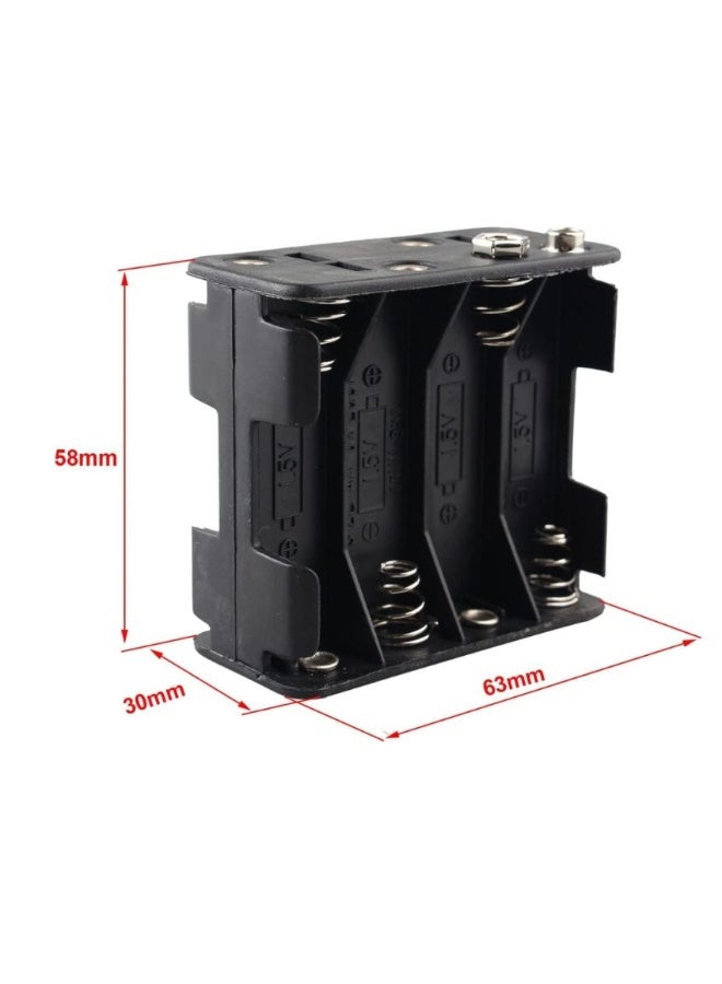 KNP 8-Way AA Battery Holder (Box Type), Wired Connection for 1.5V Batteries - Image 1